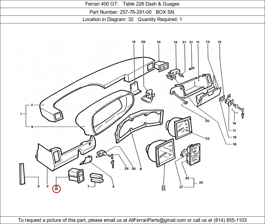 Ferrari Part 257-76-291-00