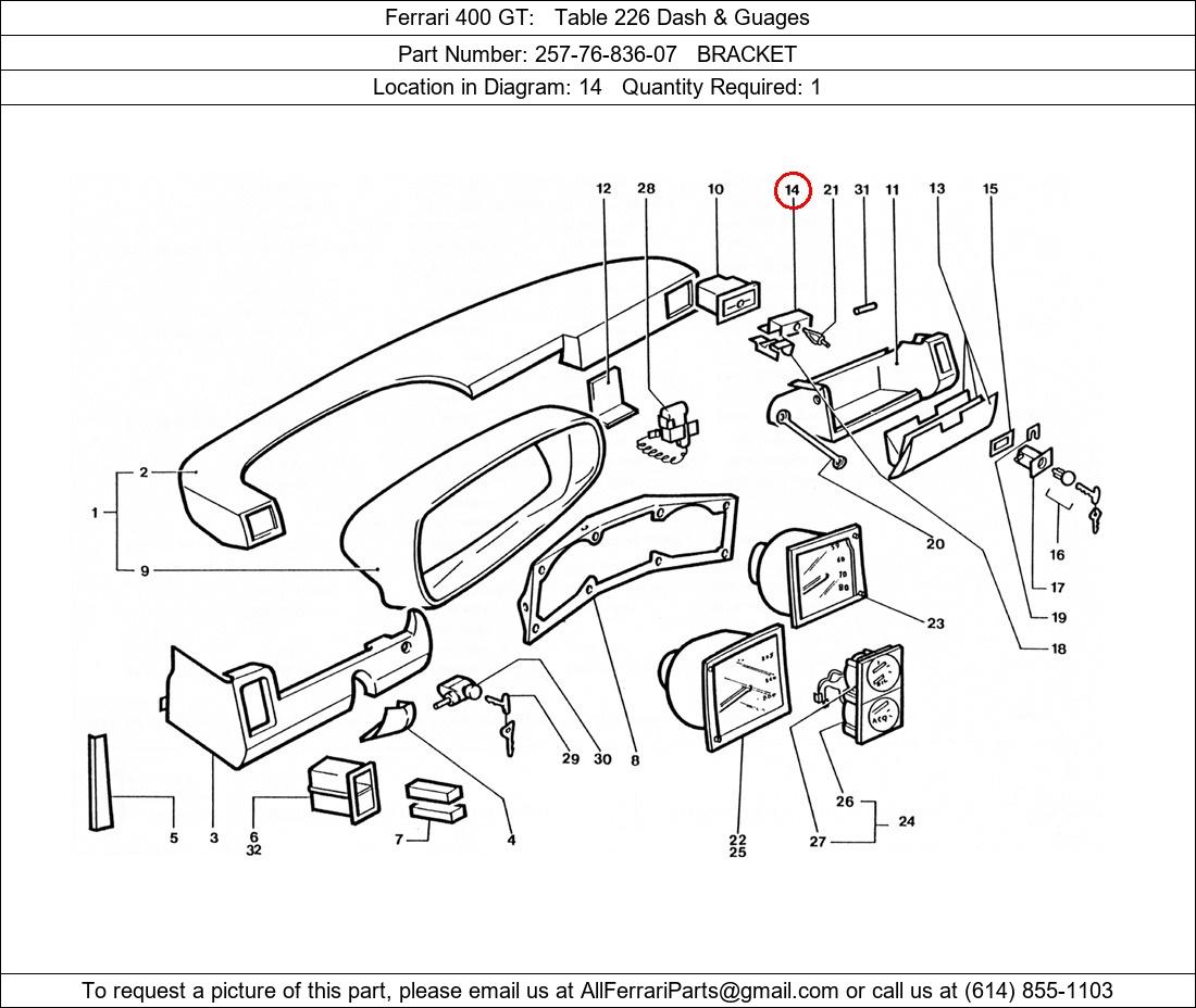 Ferrari Part 257-76-836-07