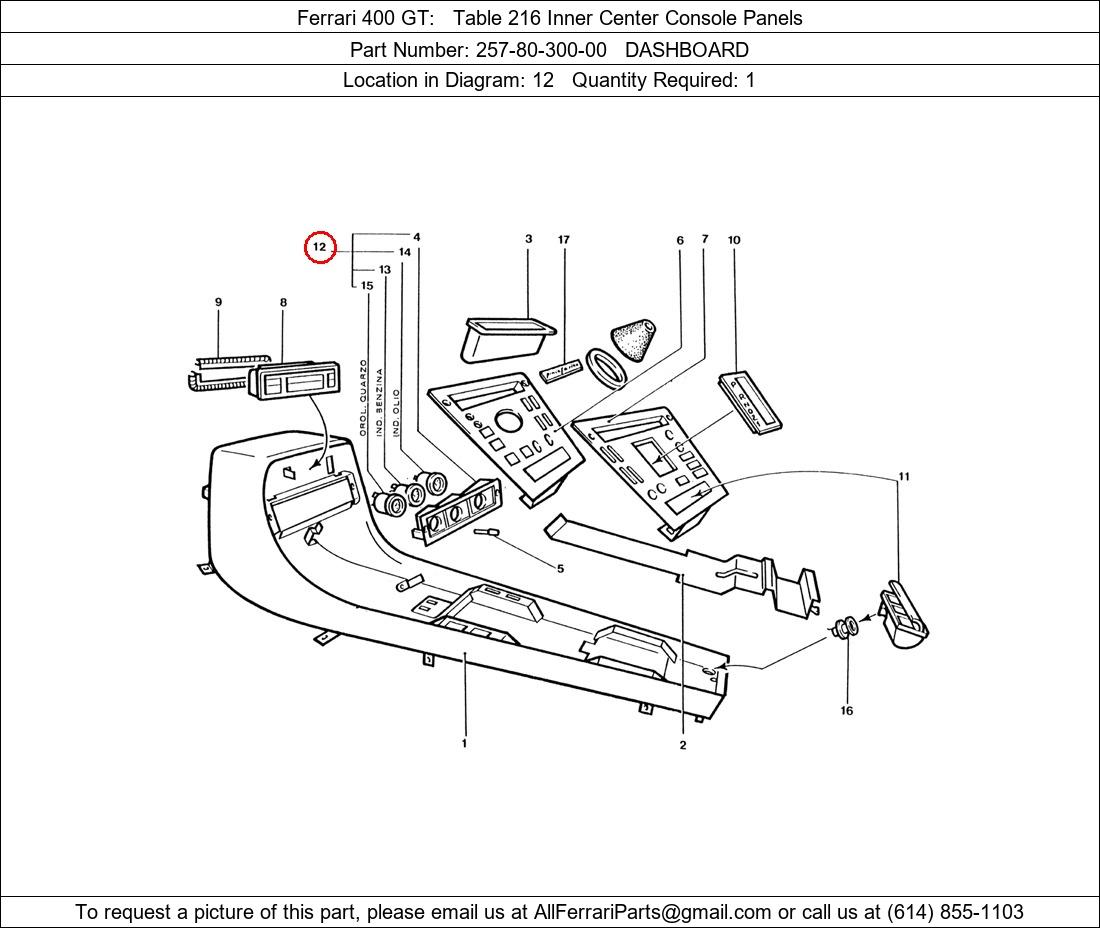 Ferrari Part 257-80-300-00