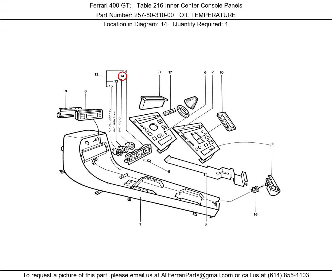 Ferrari Part 257-80-310-00