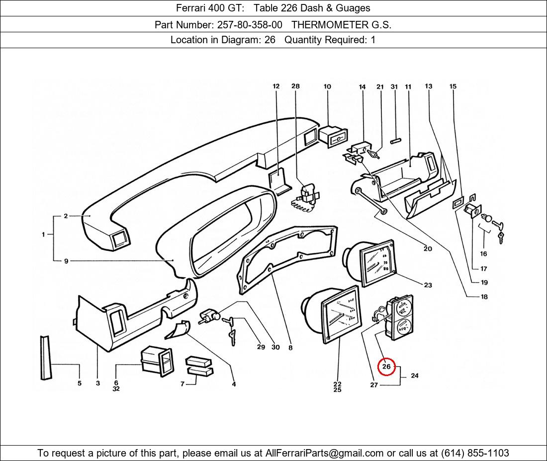 Ferrari Part 257-80-358-00