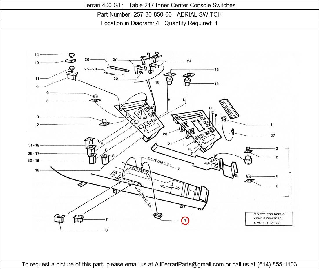 Ferrari Part 257-80-850-00