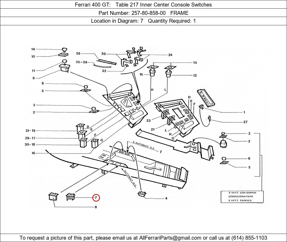 Ferrari Part 257-80-858-00