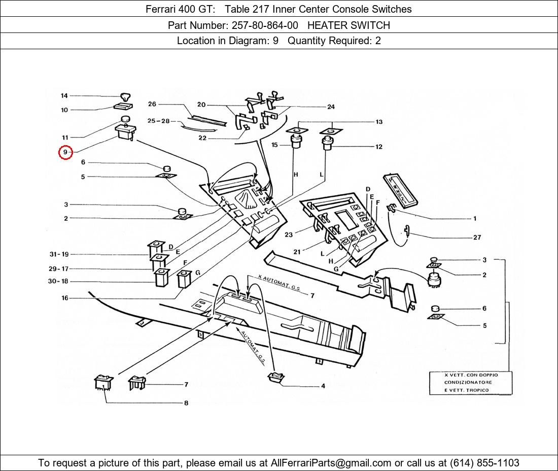 Ferrari Part 257-80-864-00