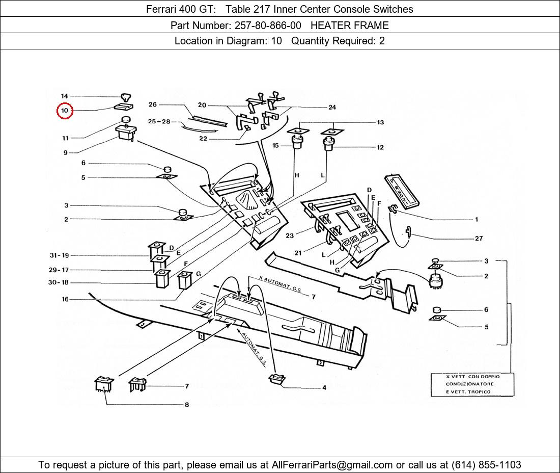 Ferrari Part 257-80-866-00