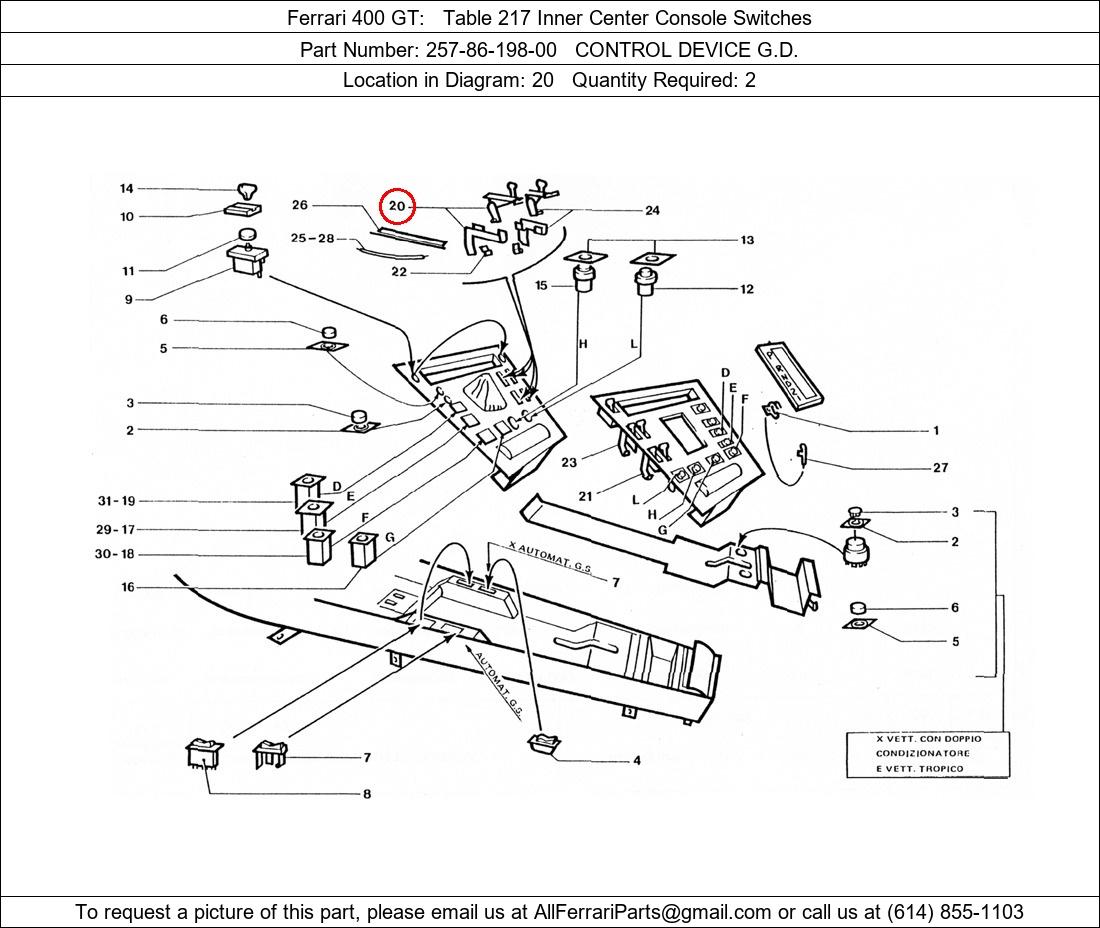 Ferrari Part 257-86-198-00