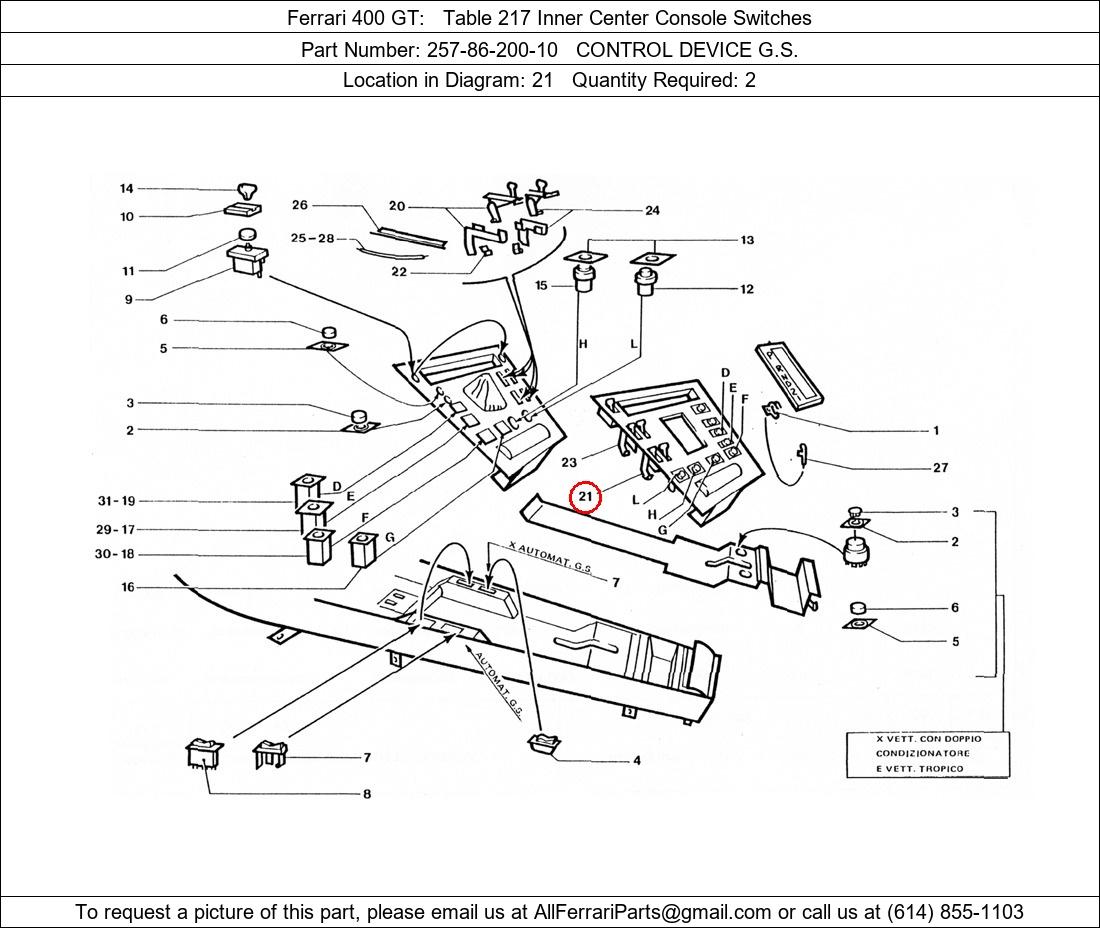 Ferrari Part 257-86-200-10