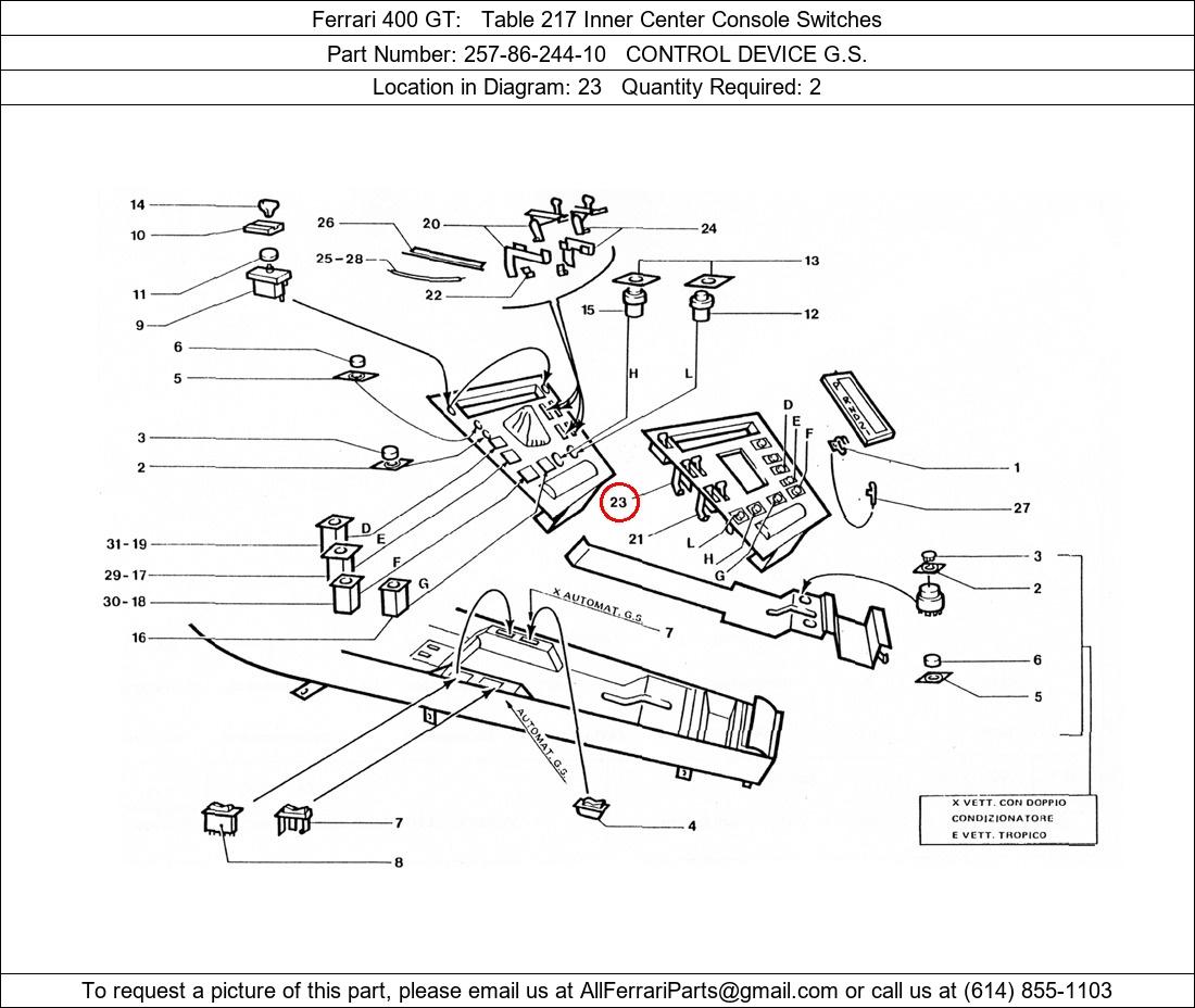 Ferrari Part 257-86-244-10