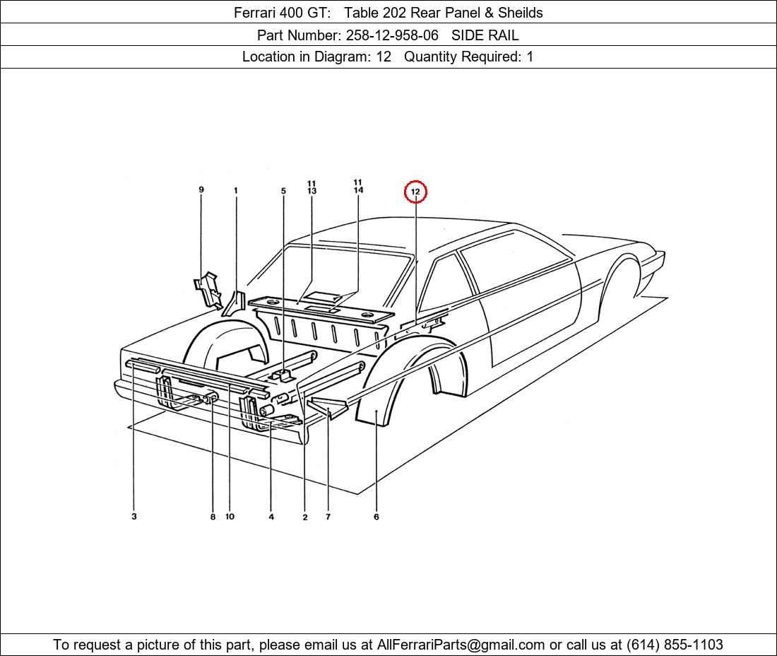 Ferrari Part 258-12-958-06