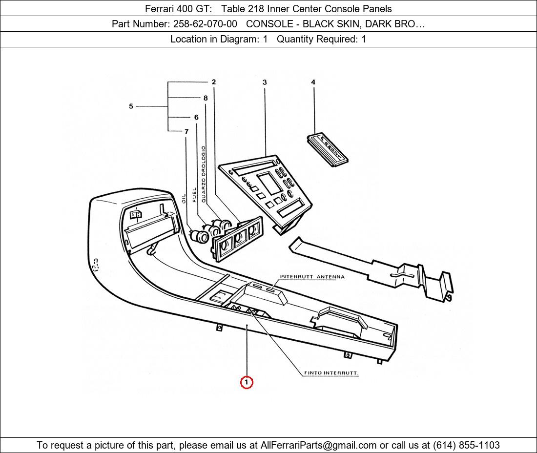 Ferrari Part 258-62-070-00