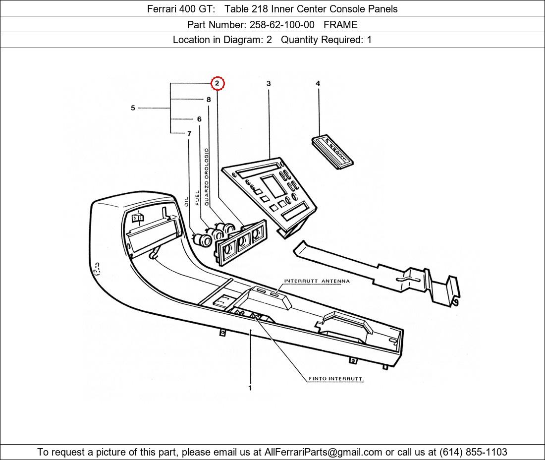 Ferrari Part 258-62-100-00