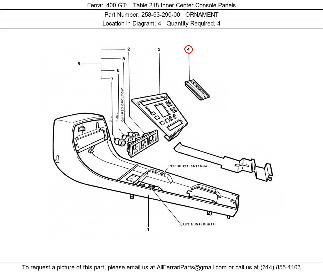 Ferrari Part 258-63-290-00