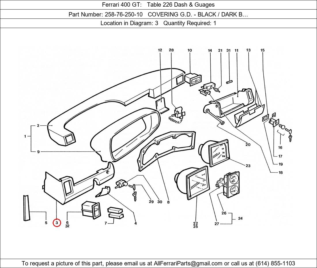 Ferrari Part 258-76-250-10