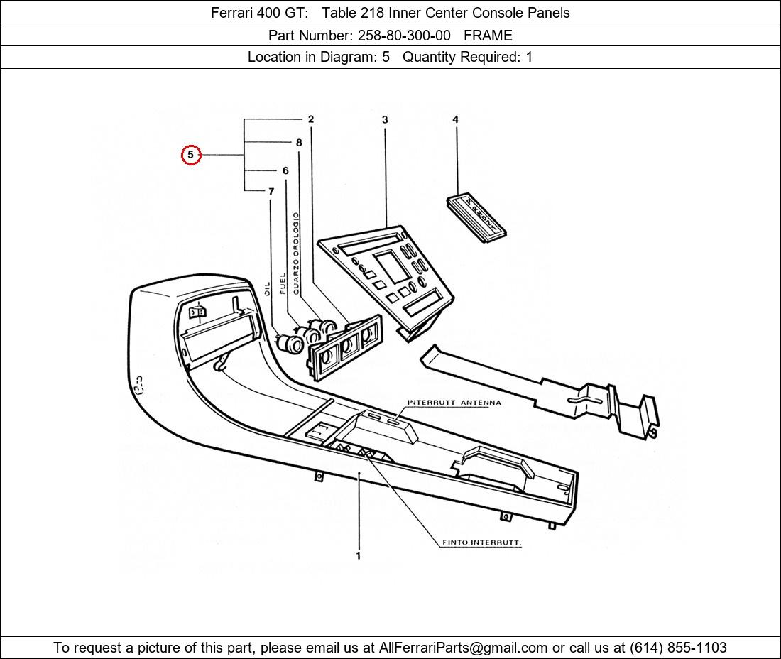 Ferrari Part 258-80-300-00