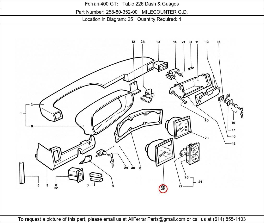 Ferrari Part 258-80-352-00