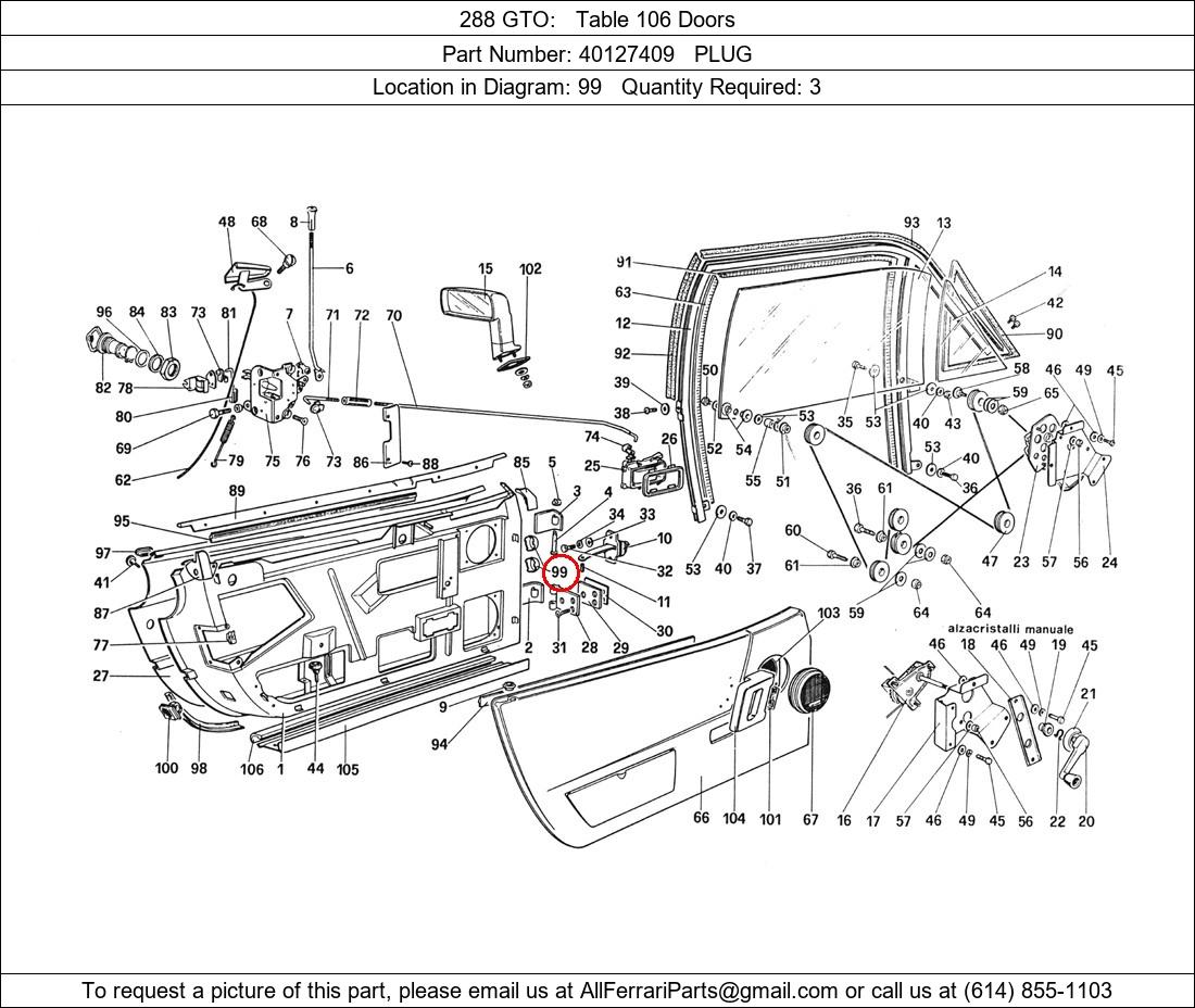 Ferrari Part 40127409