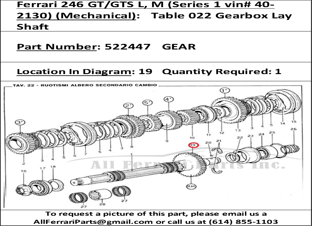 Ferrari Part 522447