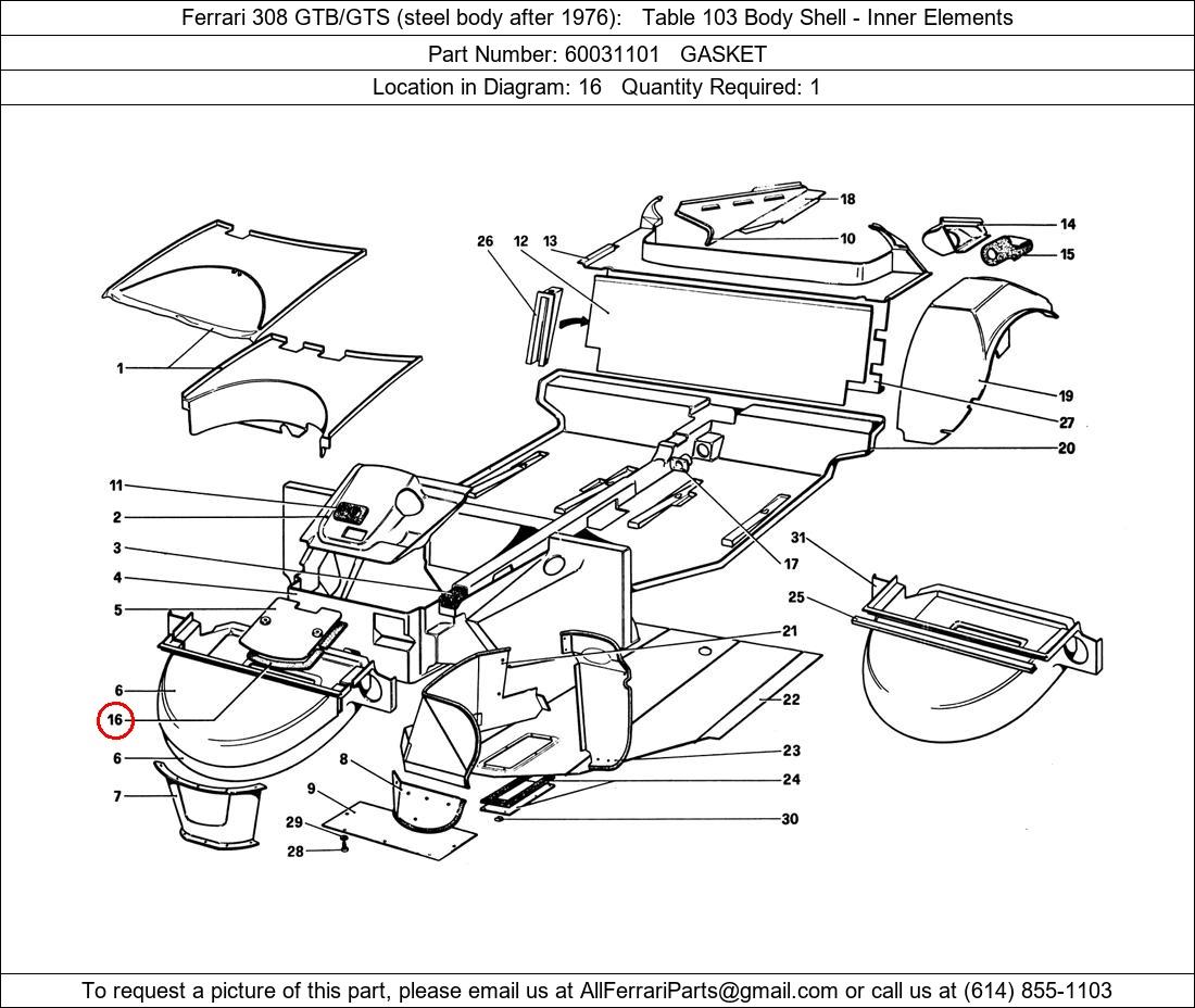 Ferrari Part 60031101