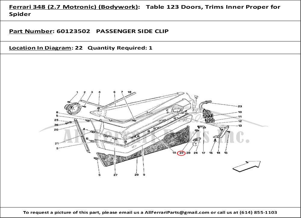 Ferrari Part 60123502