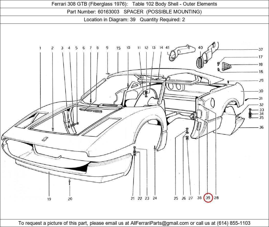 Ferrari Part 60163003