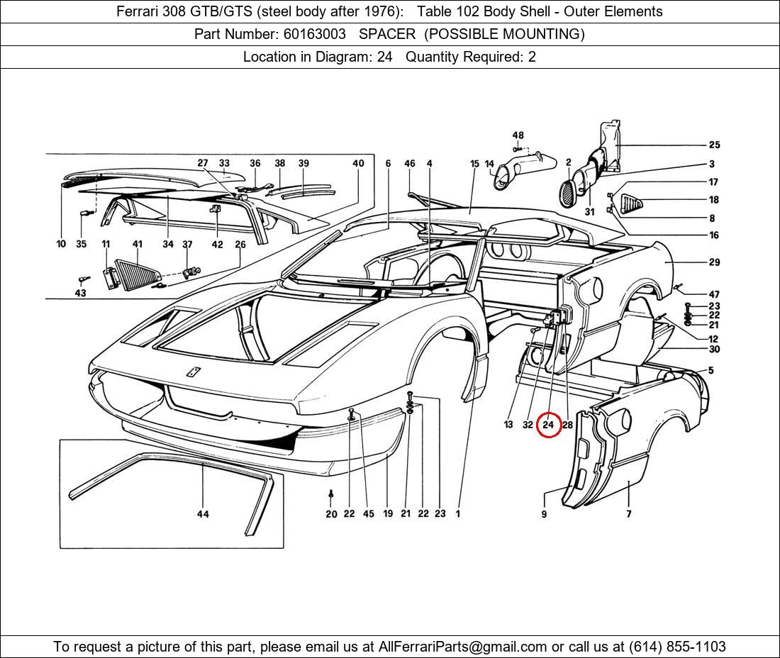 Ferrari Part 60163003