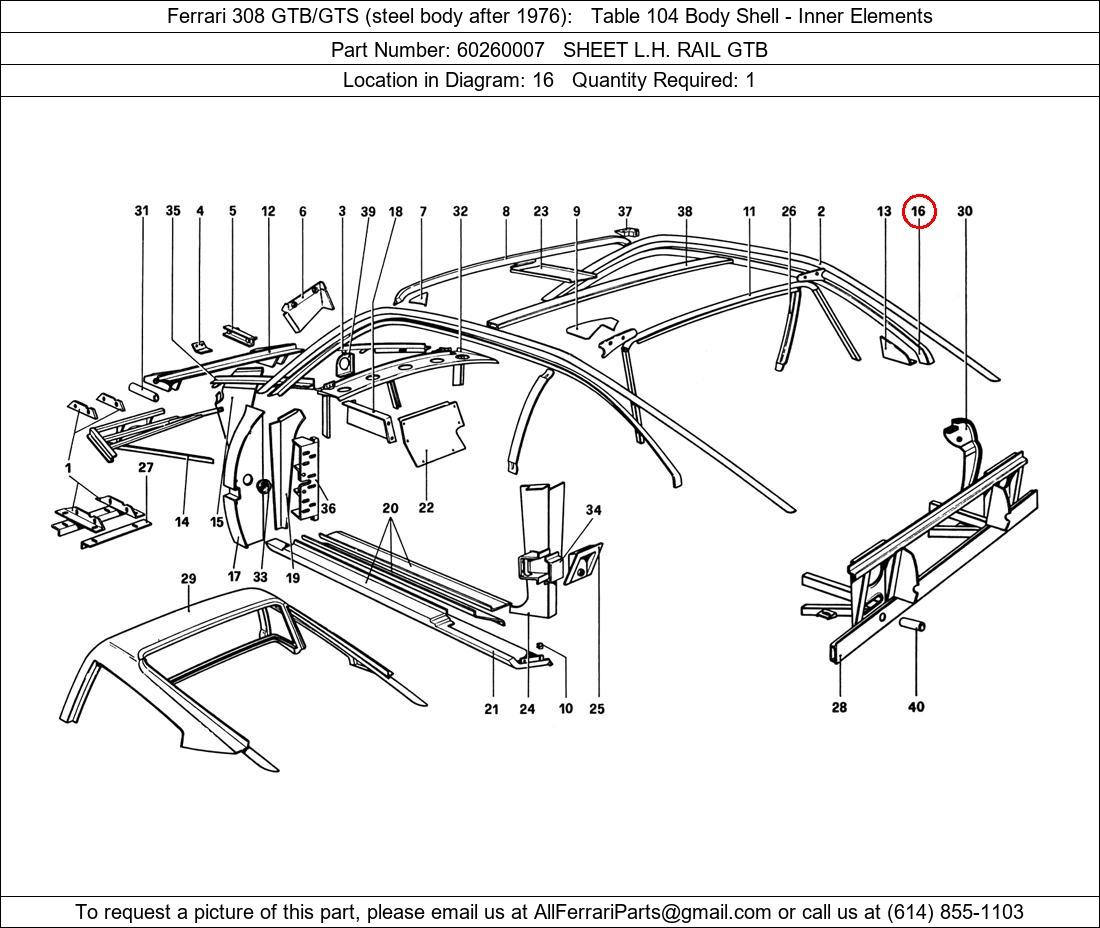 Ferrari Part 60260007