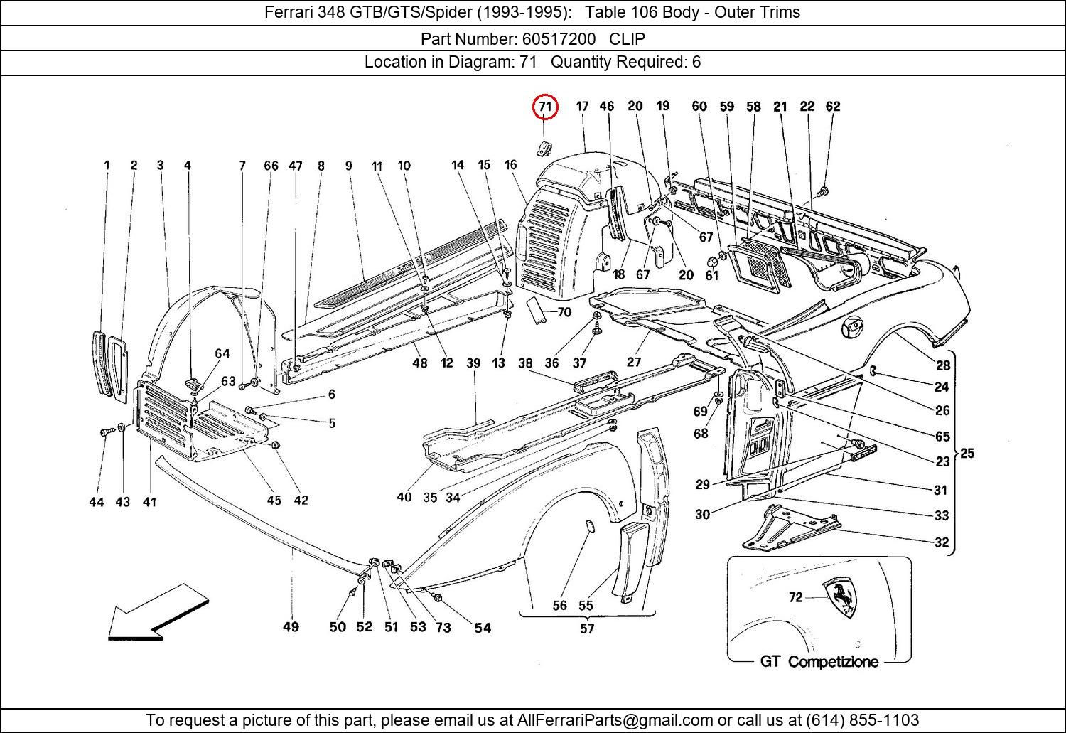 Ferrari Part 60517200