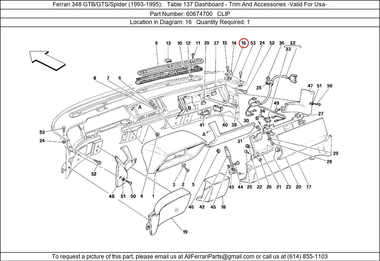 Ferrari Part 60674700