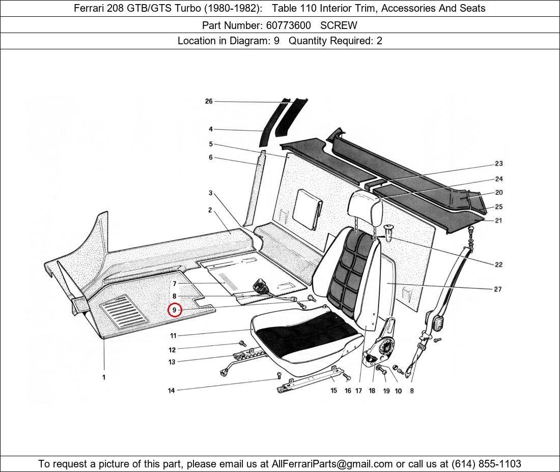 Ferrari Part 60773600