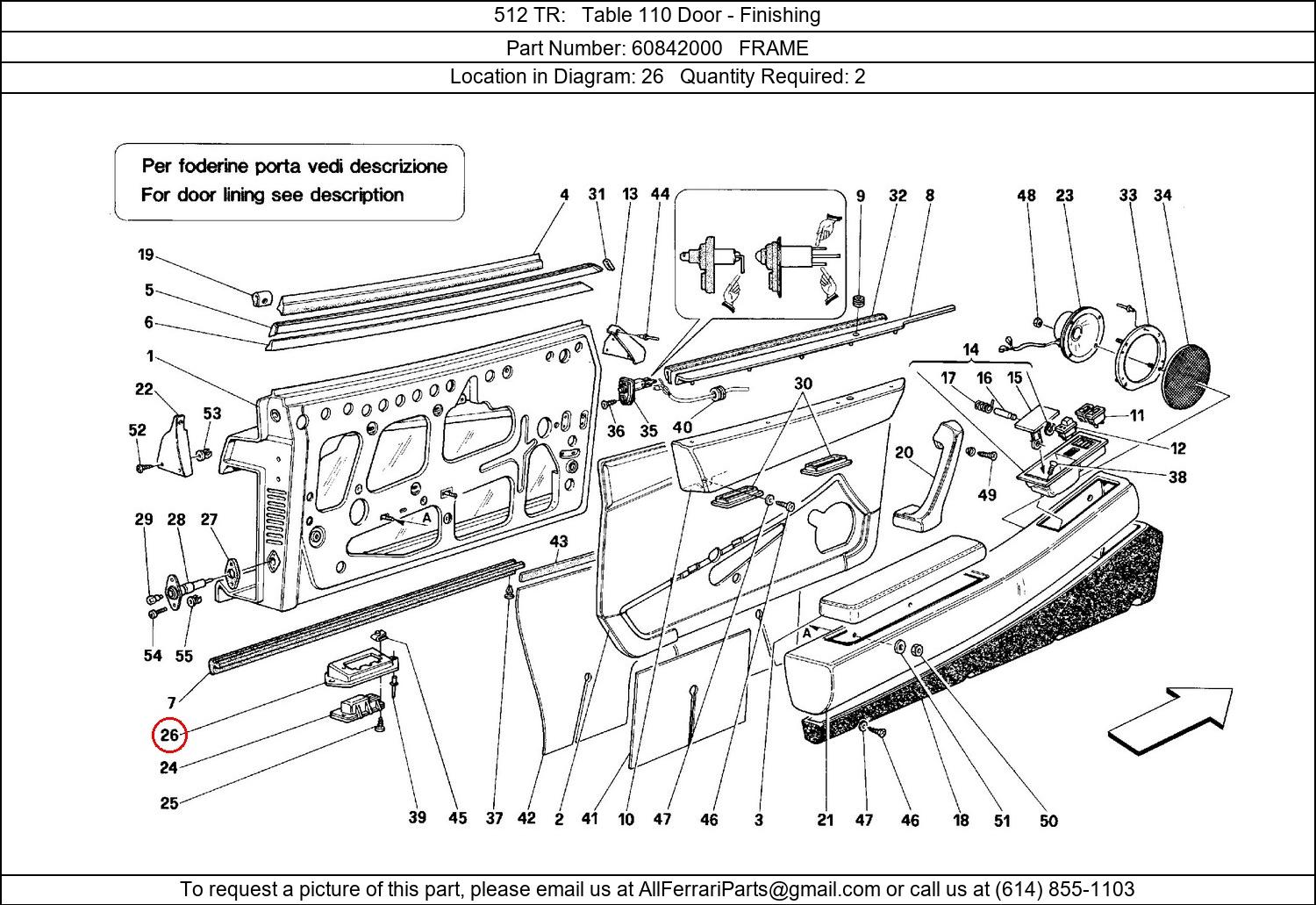 Ferrari Part 60842000