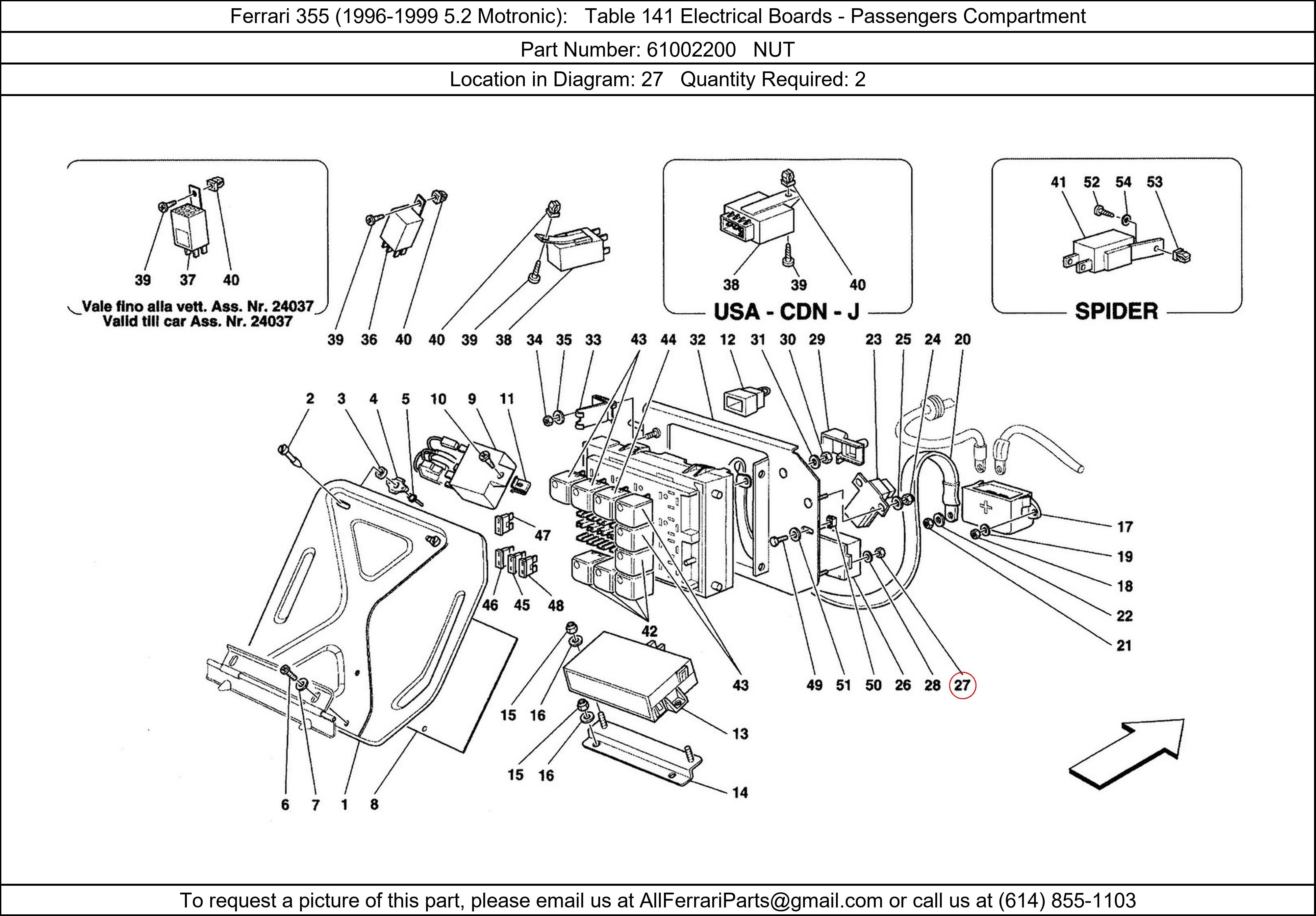 Ferrari Part 61002200