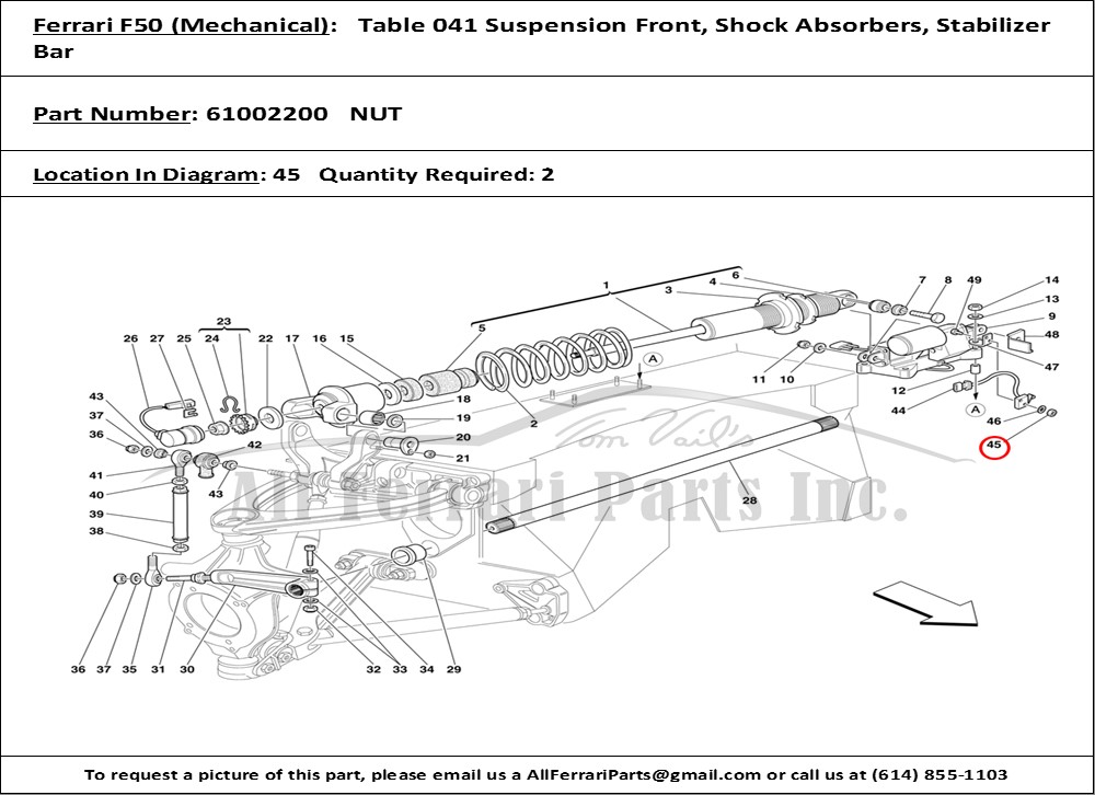 Ferrari Part 61002200