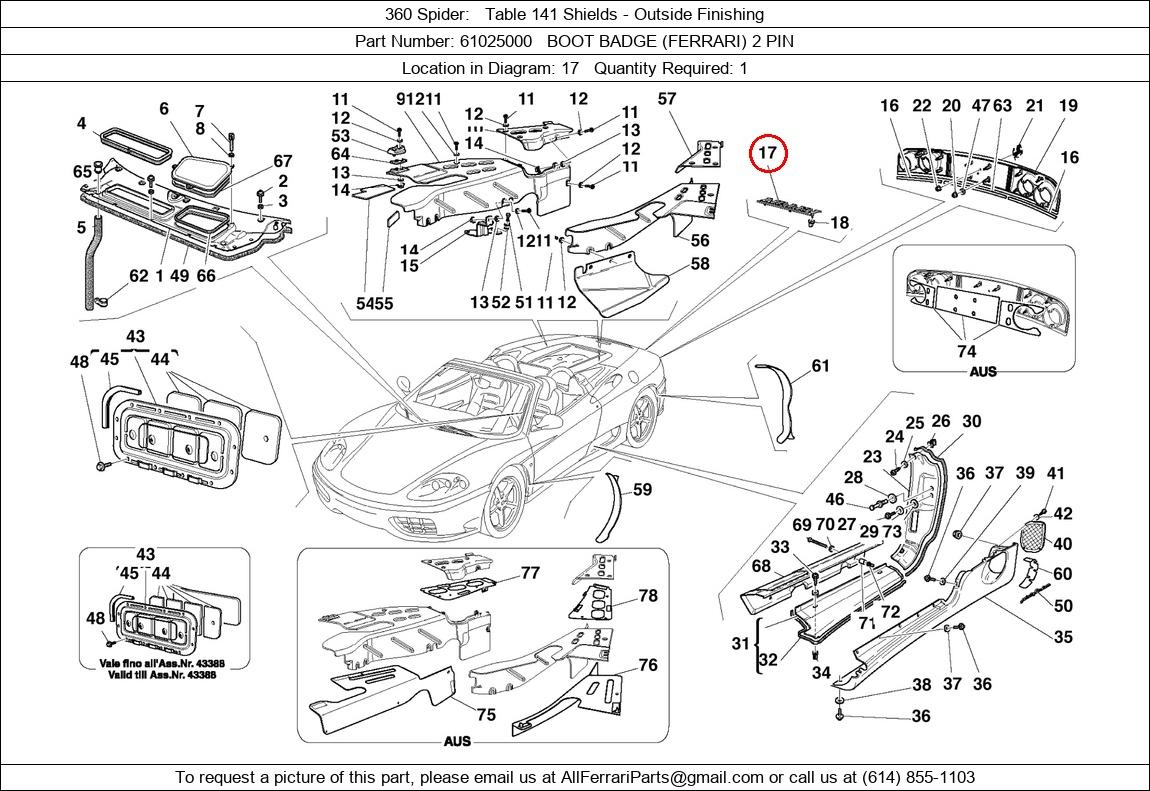 Ferrari Part 61025000