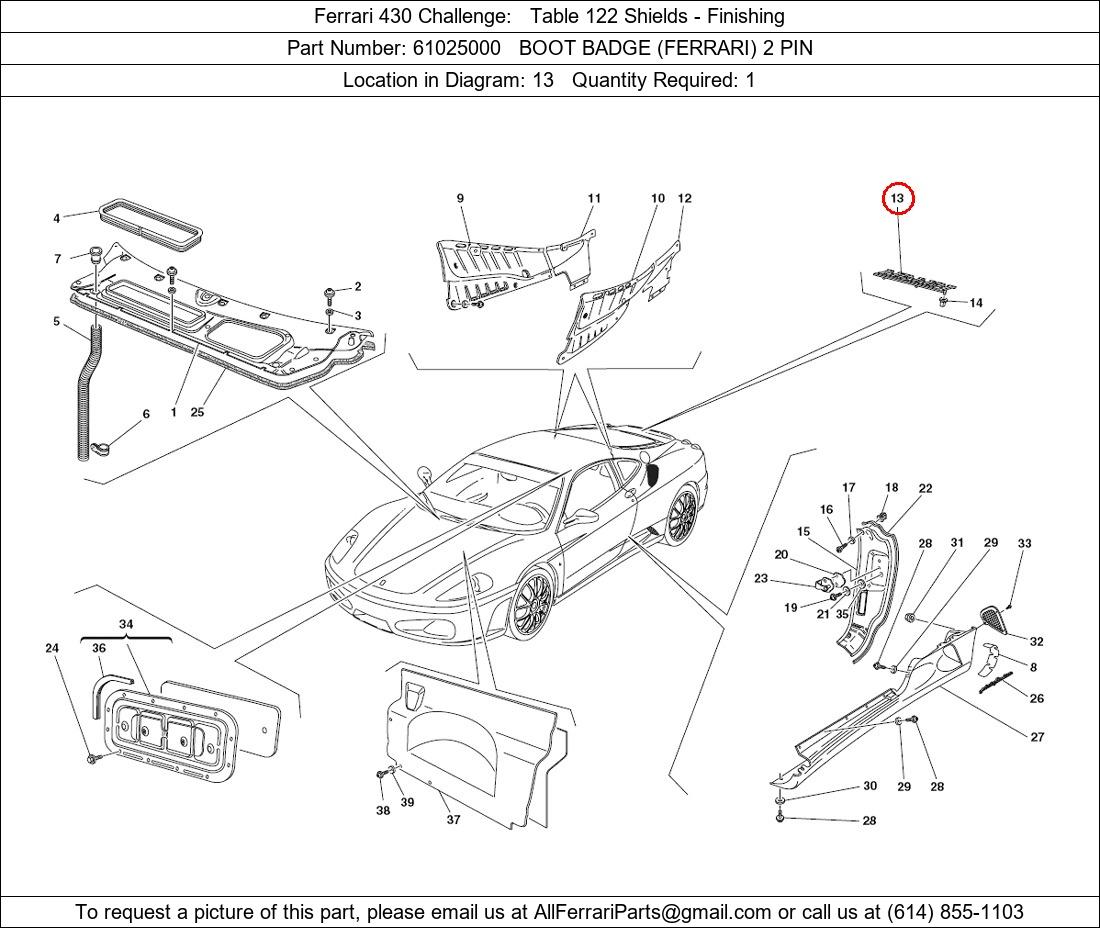 Ferrari Part 61025000