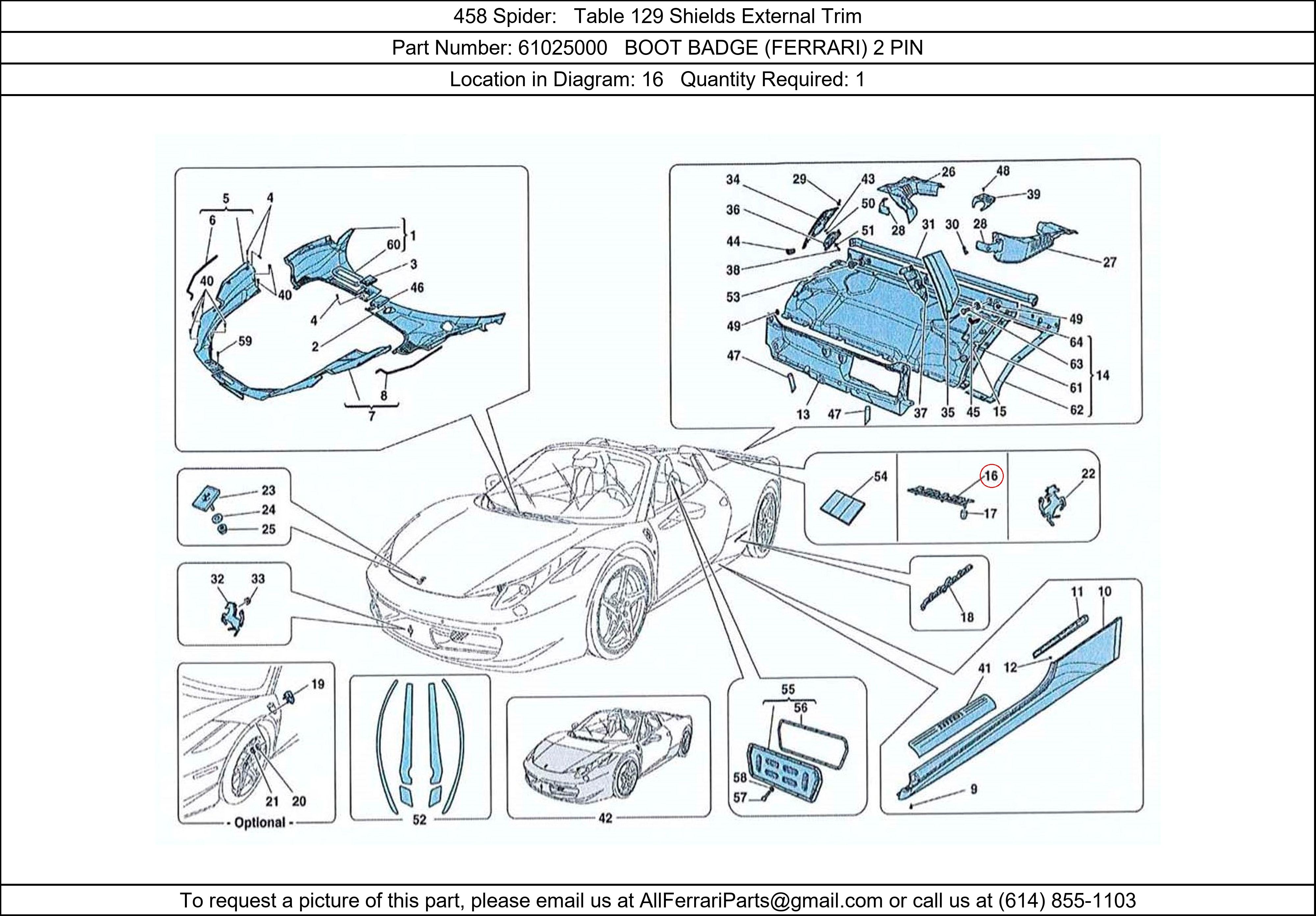 Ferrari Part 61025000