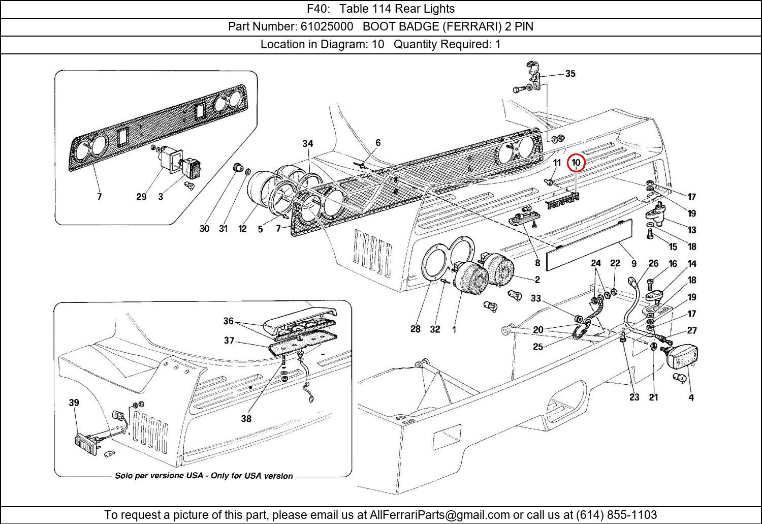 Ferrari Part 61025000