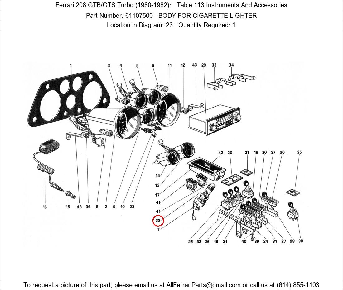 Ferrari Part 61107500