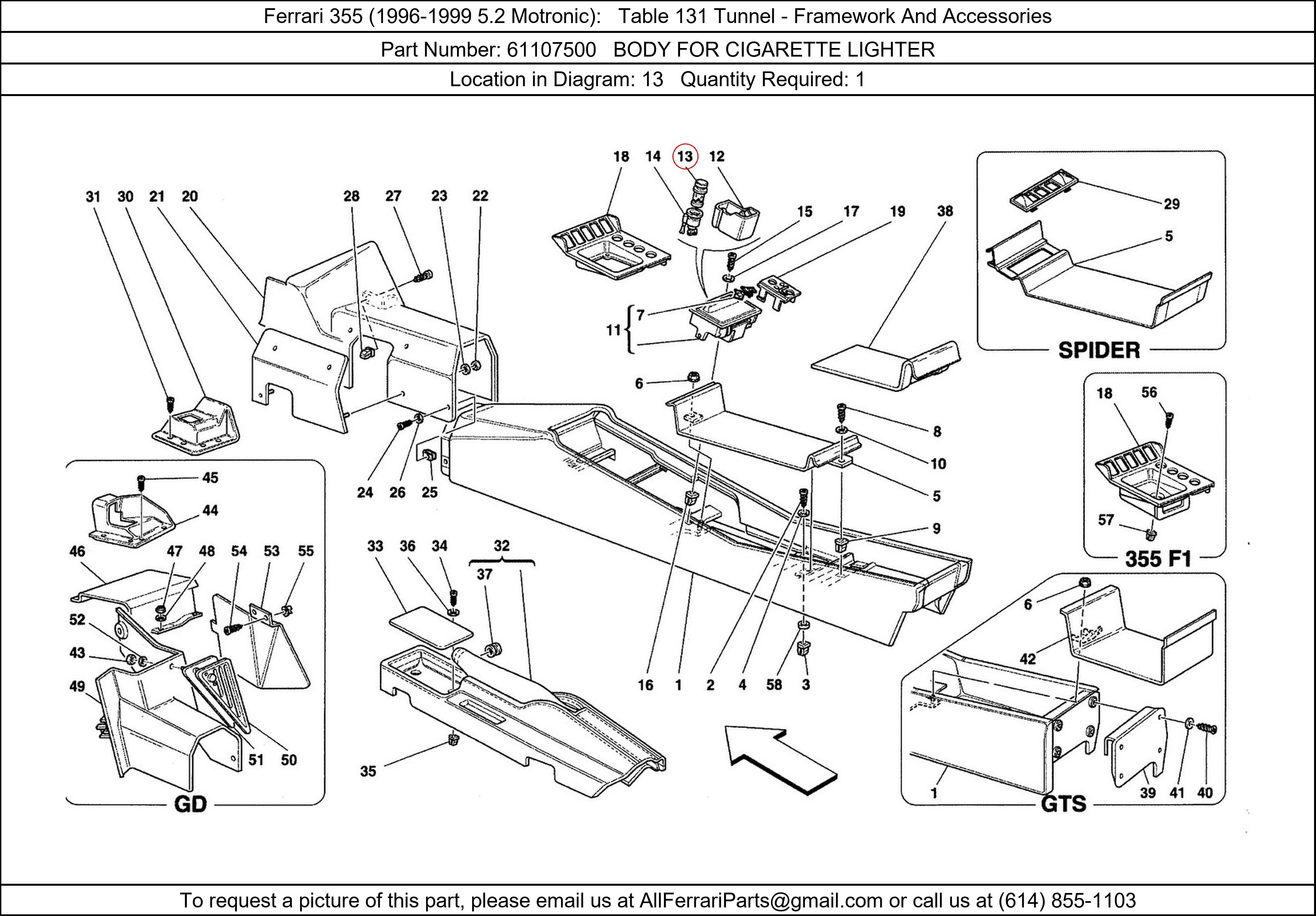 Ferrari Part 61107500