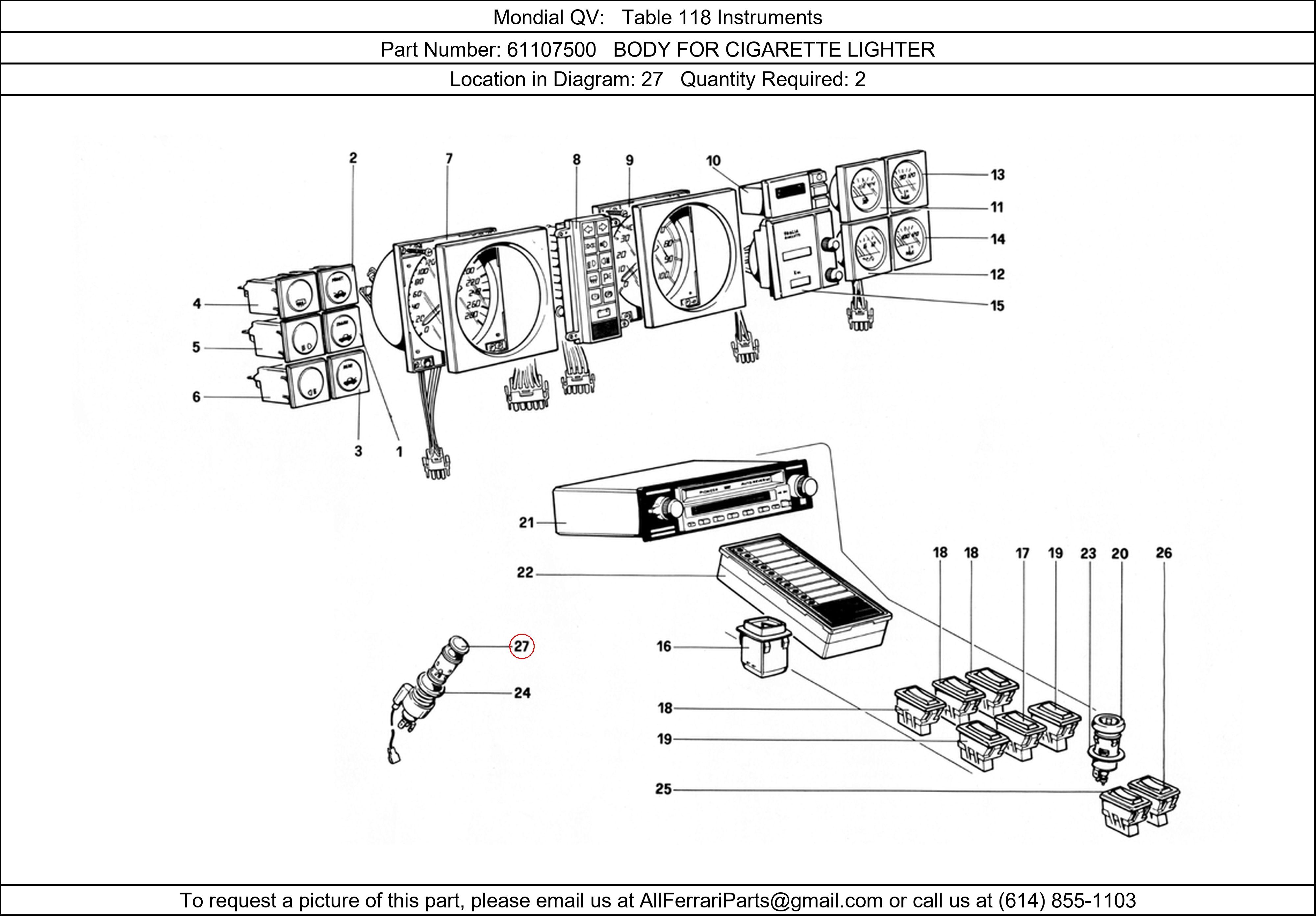 Ferrari Part 61107500