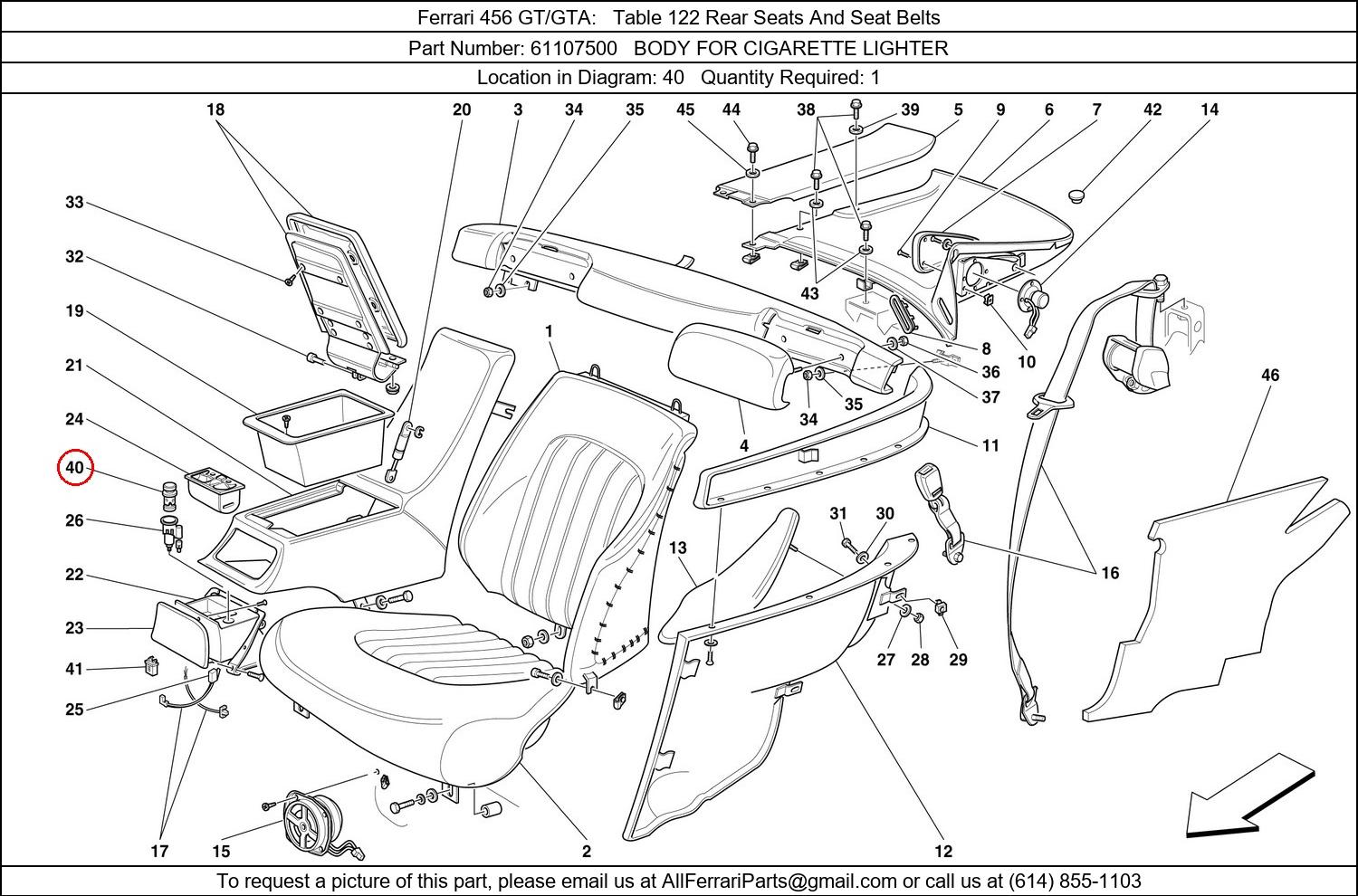 Ferrari Part 61107500