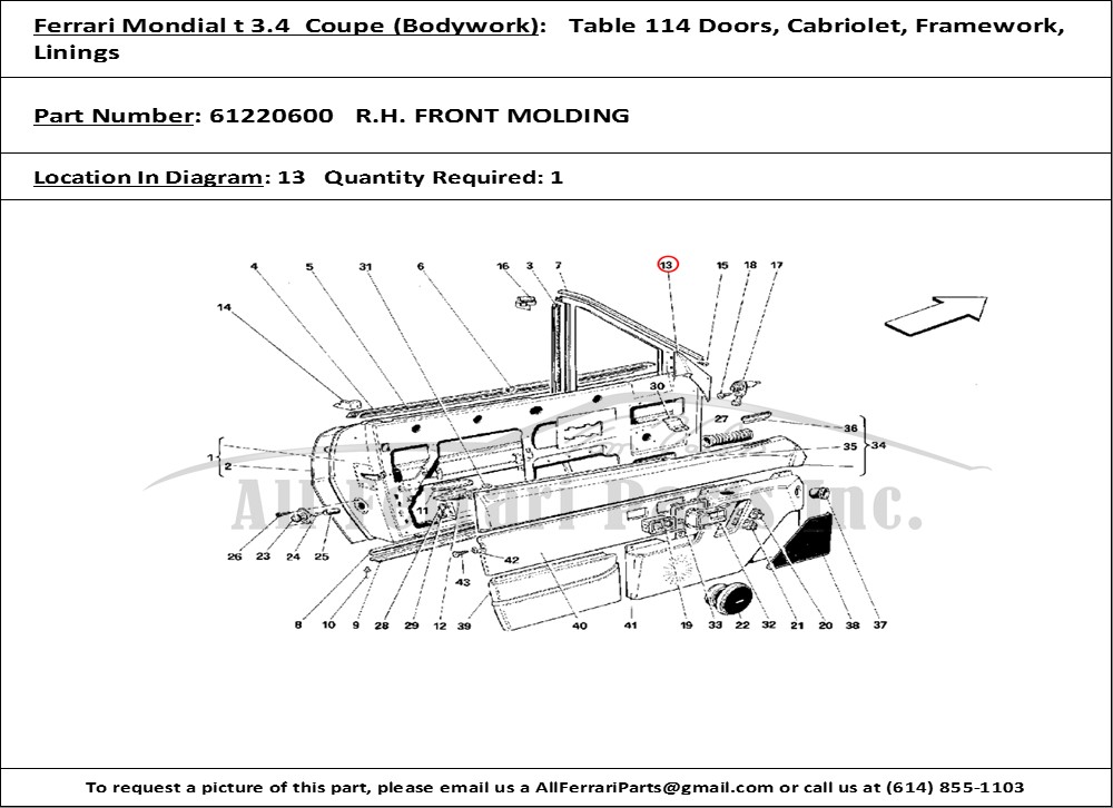 Ferrari Part 61220600