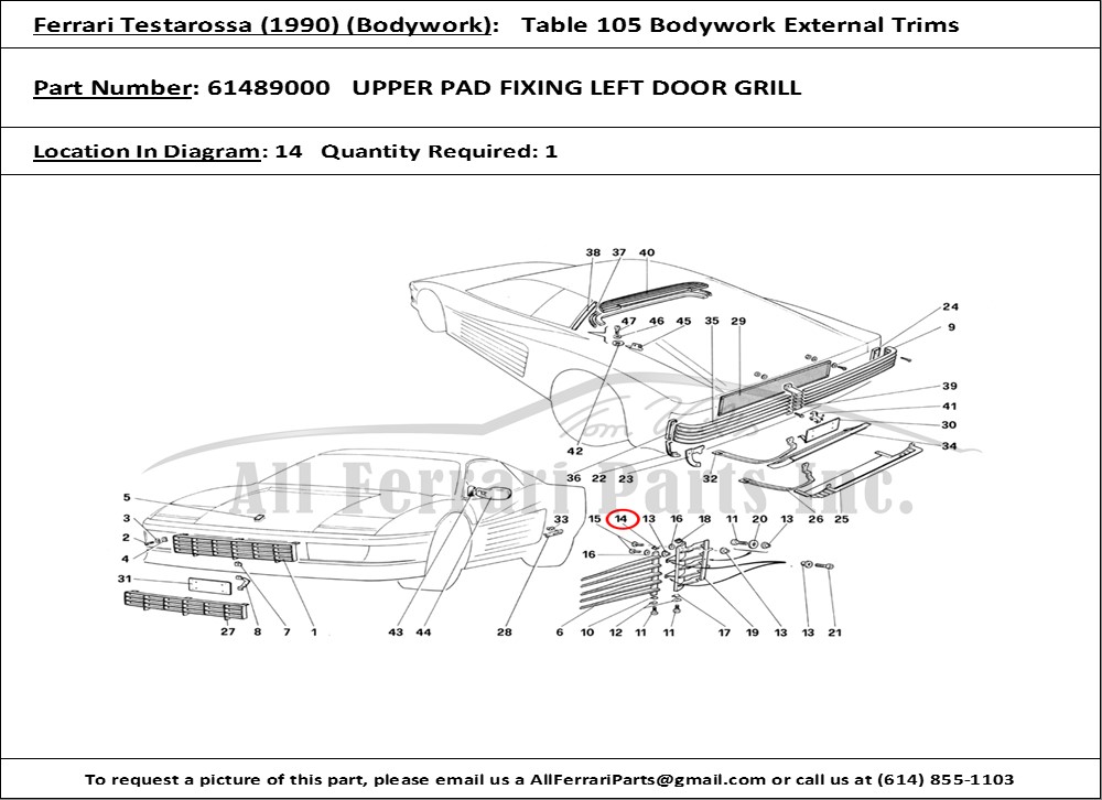 Ferrari Part 61489000