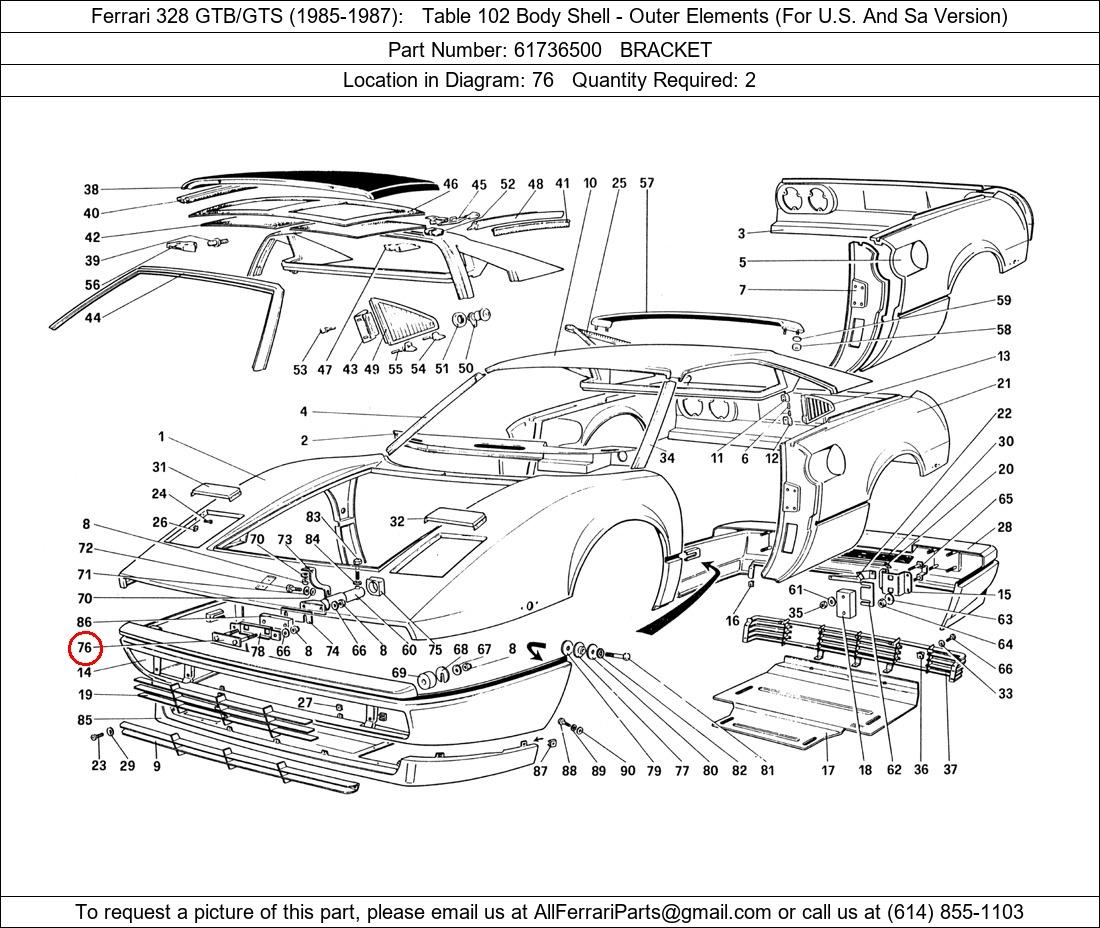 Ferrari Part 61736500