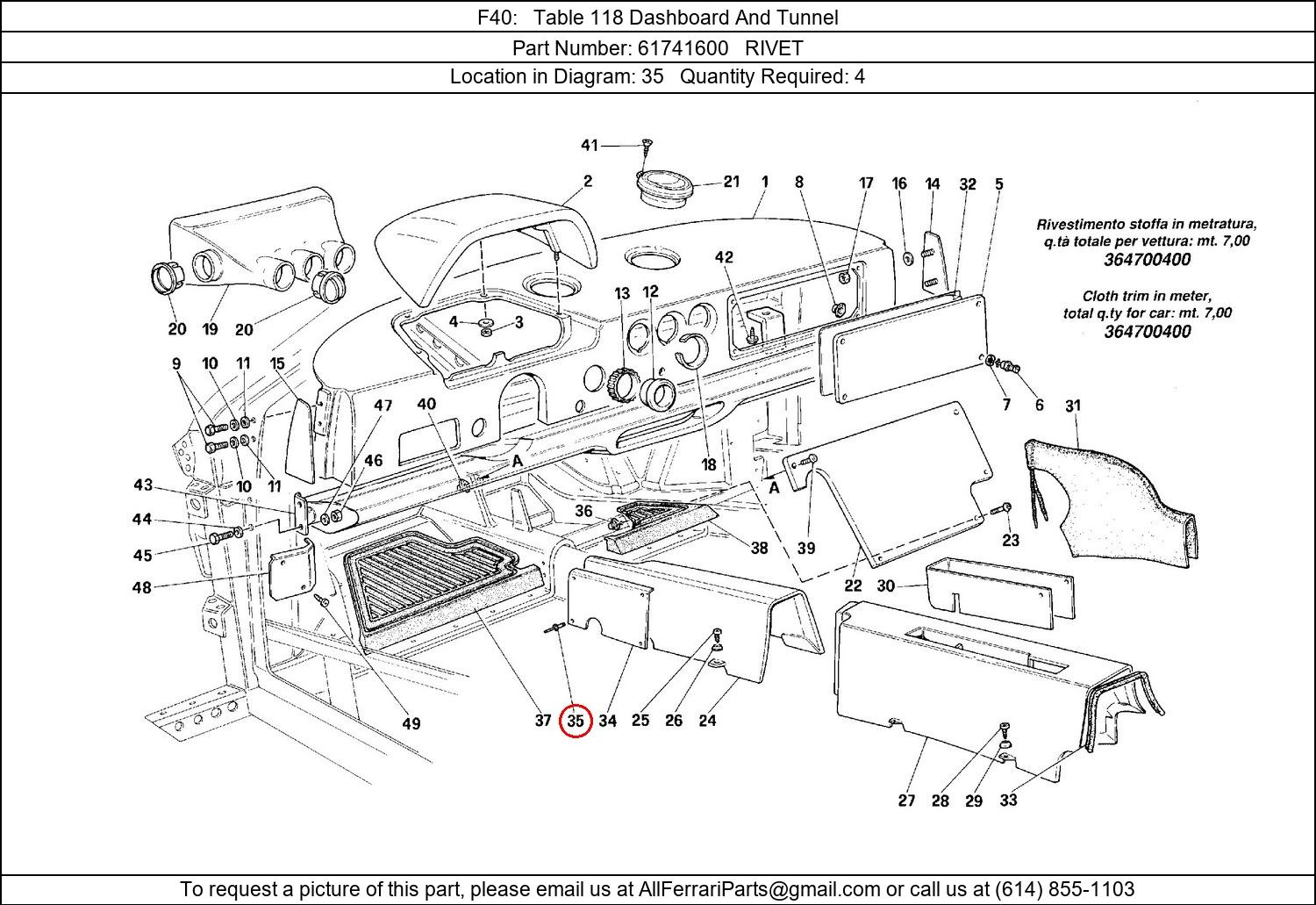 Ferrari Part 61741600