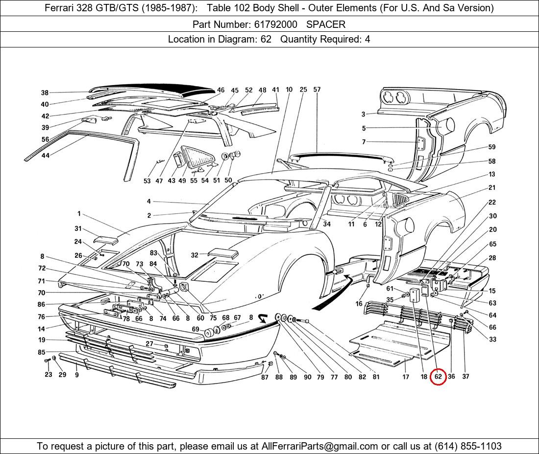 Ferrari Part 61792000