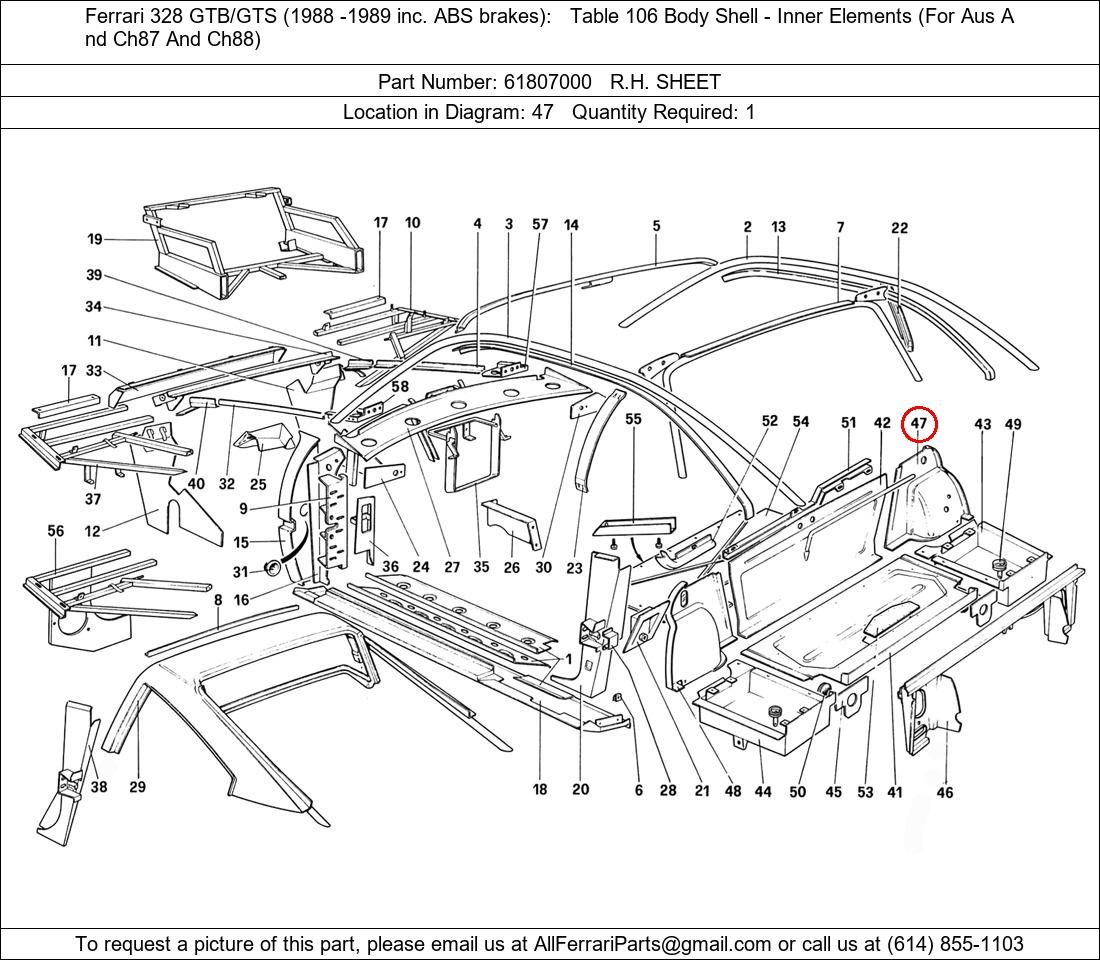 Ferrari Part 61807000