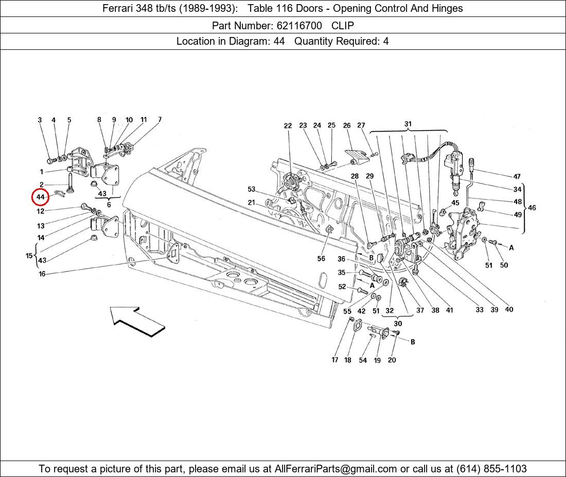 Ferrari Part 62116700