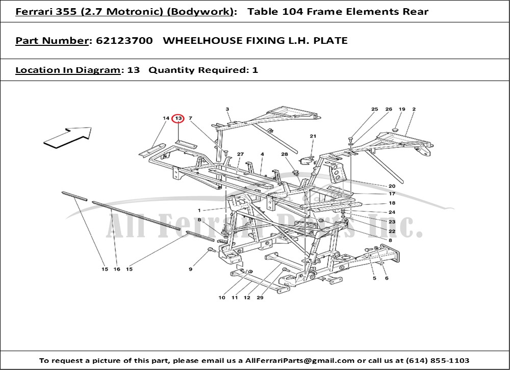 Ferrari Part 62123700