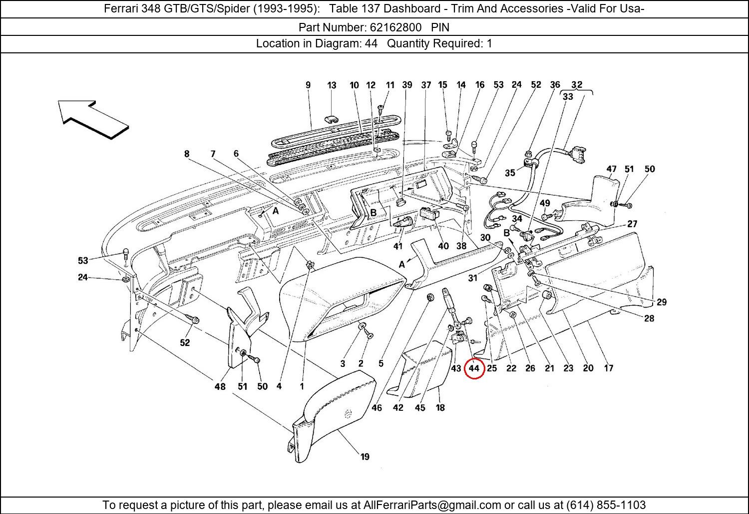 Ferrari Part 62162800