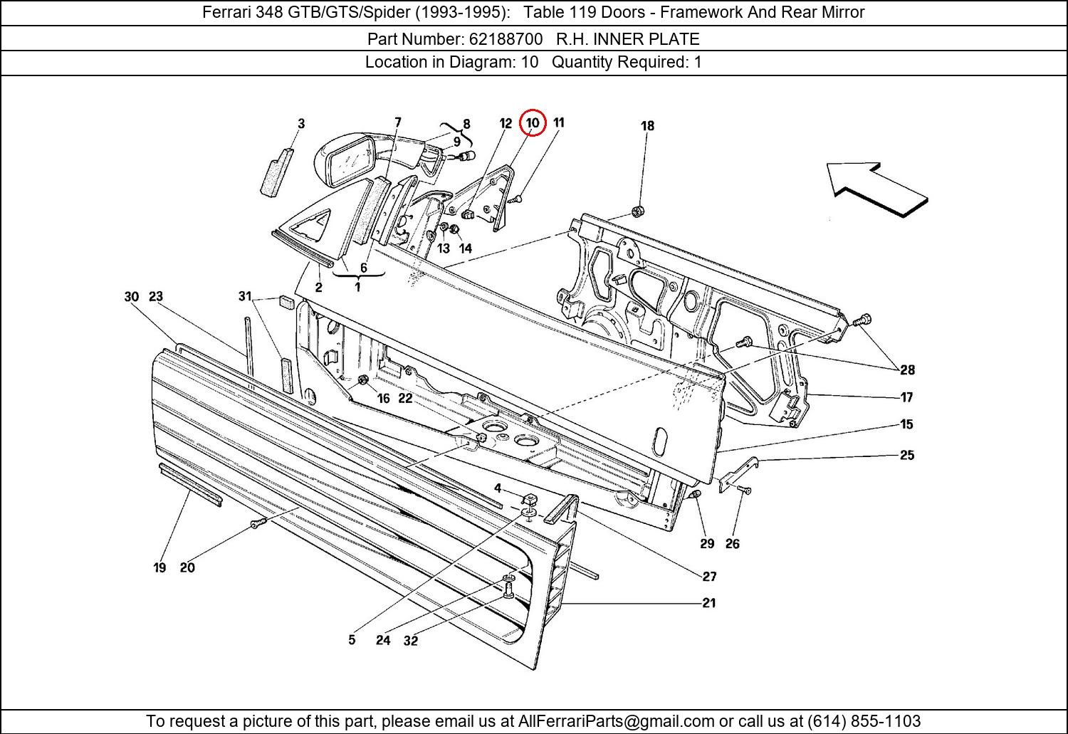 Ferrari Part 62188700